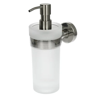 Style Seifenspender Edelstahl poliert mit Kristallglas