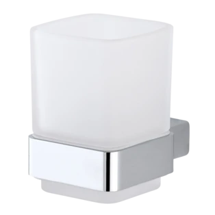 Emco Loft glass holder chrome with crystal glass