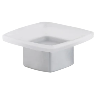 Emco Loft porte-savon sur pied chrom&eacute; avec coupe en cristal