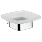 Emco Loft soap holder standing type emco-steel with crystal glass tray