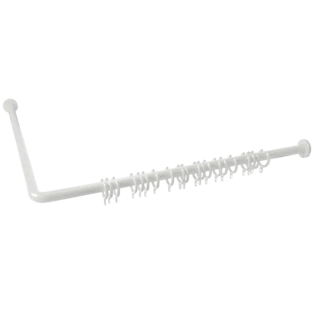 Barra tenda doccia Nylon-Line bianca