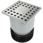 Universal floor drain with stainless steel cover 3 mm