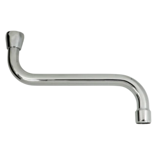 Universal S-spout flat-sealing 300 mm projection