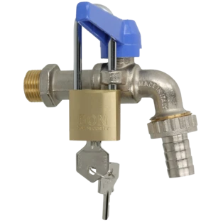 Ball tap valve 3/4" with padlock and lever