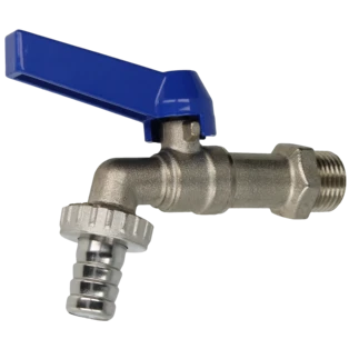 Ball tap valve 1/2" short handle and hose screw connection