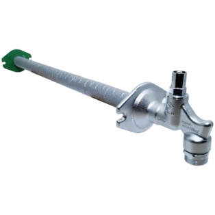 SEPP-Eis outside wall valve DN 15 with socket wrench top matt chrome