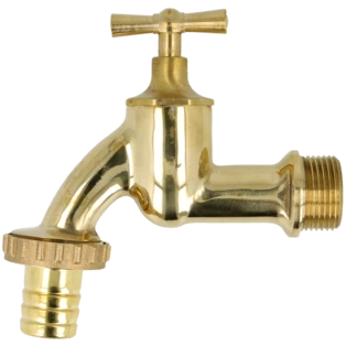 Robinet de purge 3/4" laiton nu avec raccord de flexible