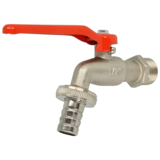 Robinet d'&eacute;coulement &agrave; bille 1/2" avec raccord de flexible