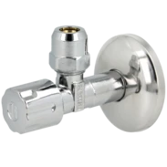 Angle valve chrome-plated 3/8" x 10 mm self-sealing PA tested