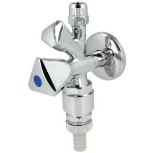 Combination angle valve 3/8" self-sealing with AVD and BFP