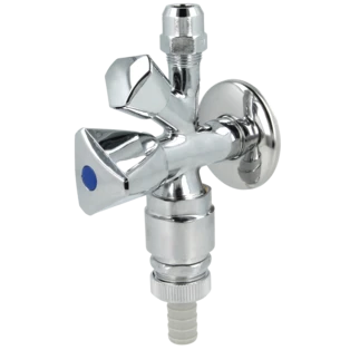 Kombi-Eckventil 1/2" mit Rohrbel&uuml;fter und RV