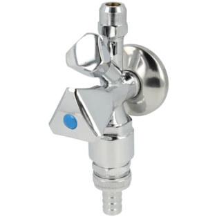 Combination angle valve 1/2" polished PA-tested