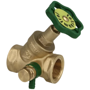 Schuine kraan 3/4" IS met lediging en stijgende spindel