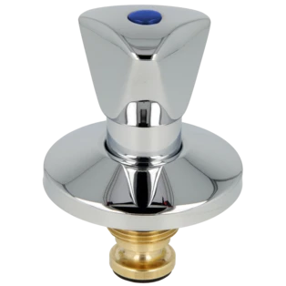 Testa completa per valvola a incasso cromato 3/4" - freddo/blu maniglia 4201