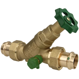 Kraan met aftap en niet-stijgende spindel persaansluiting Viega 28 mm