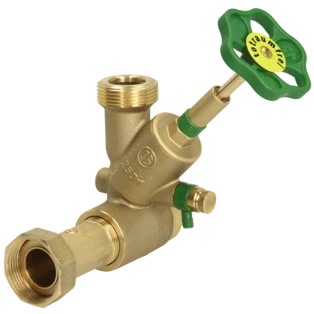 Branch T-valve KFR with draining DN40