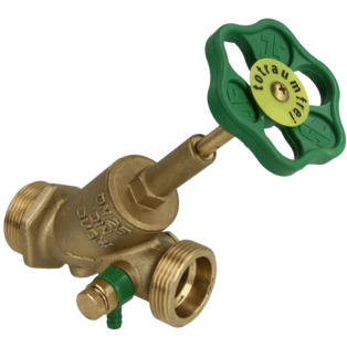 Free-flow valve 1&frac14;" ET with draining and rising stem