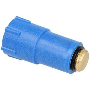Baustopfen blau 1/2" mit Messing-Gewinde