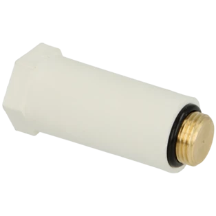 Baustopfen wei&szlig; 1/2" mit Messing-Gewinde