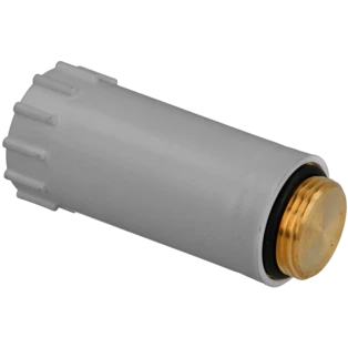 Baustopfen grau 3/4" mit Messing-Gewinde