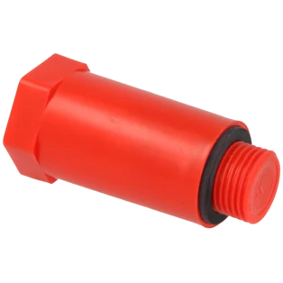 Baustopfen rot 1/2" aus Kunststoff