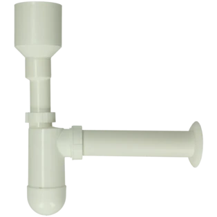 Siphon bouteille pour urinoir DN 40, plastique blanc