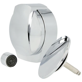 Operating unit chrome cover plate and turning handle