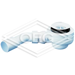 Drain de douche avec coude de drainage et insert anti-odeur pour &eacute;coulement &Oslash; 52 mm