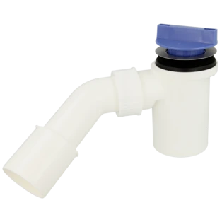 Shower drain with drain elbow for drain &Oslash; 52 mm