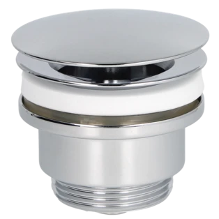 Design-Ablaufventil 1 1/4" chrom Stopfen starr