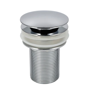 Piletta di scarico 1 1/4" x &Oslash; 63 mm senza troppopieno cromata chiusura click