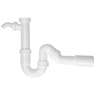 Tubular siphon DN40/50 with 1 appliance connection
