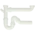 Double odor trap DN40 with 1 appliance connection
