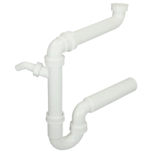 Siphon  anti odeur peu encombrant 1 1/2" avec sortie horizontale DN50