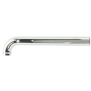 Drain pipe with 90&deg; bend and flared rim 32 x 300 mm chrome-plated