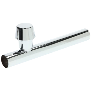 Outlet pipe straight with pipe vent 32 x 250 mm chrome