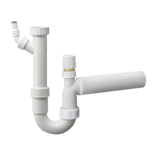 Sp&uuml;lensiphon 1 &frac12;" | DN40 mit einem Ger&auml;teanschluss und Rohrbel&uuml;fter