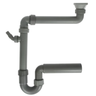 Kit di conversione scarico per lavelli da cucina IKEA&reg; adattatore 1&frac12;" sifone salvaspazio DN 50