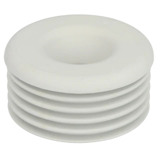 Rubber-spoelbuisverbinding wit, zonder rozet