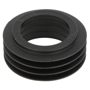 Rubber flush pipe connector black