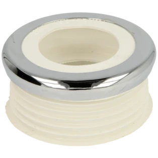 Raccord WC Euro, blanc avec rosace