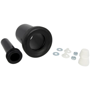 PE wall-WC connection kit DN110 white caps