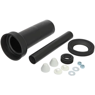 Garniture de raccord PE pour WC mural DN90 complet avec accessoires