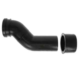 PE wall-mounted WC connection kit 80 mm offset