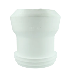 Raccord WC, droit, 100 x 100 mm i/e blanc, pour EURO-WCs