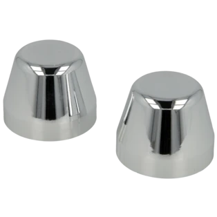 Capuchons en plastique chrom&eacute;