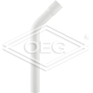 Tuyau d'&eacute;coulement coud&eacute; &agrave; 45&deg; blanc 100/300 mm