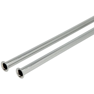 Tubo in rame 500 mm x &Oslash; 10 mm, cromato modanatura a due lati 3/8" x 1/2"