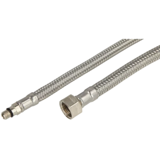 Flexible d'alimentation d'eau potable M10 court| 1/2" &eacute;crou chapeau