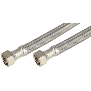 Flexible de raccordement eau potable 1/2'' &eacute;crou &agrave; chapeau x 1/2" &eacute;crou &agrave; chapeau 